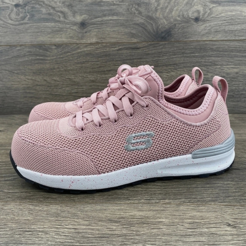 Skechers Women's Pink Steeltoe Work Shoes